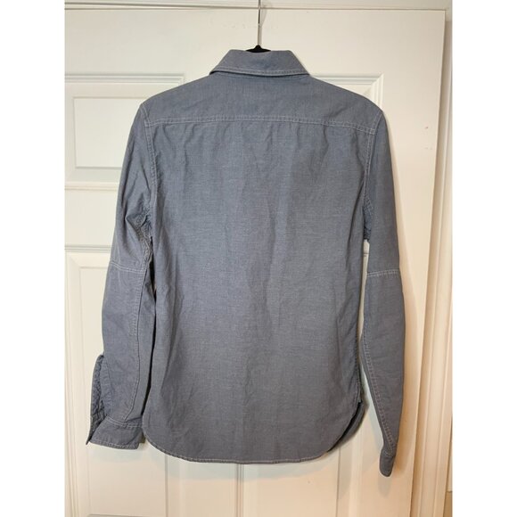 RRL Ralph Lauren Blue Denim Collared Button-Up Shirt, Size XS - Picture 3 of 4